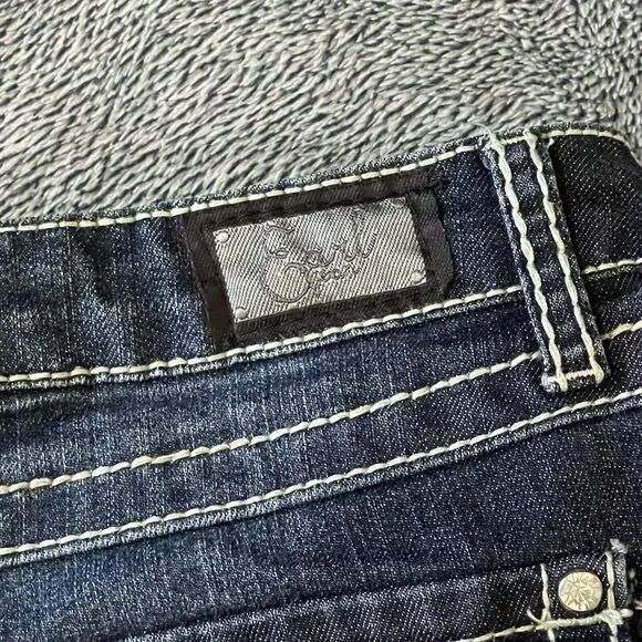 EARL WOMENS JEANS Sz 10 Bootcut Flare Stretch Denim Jeans Bling Rhinestone - Picture 10 of 10